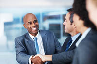Business men shaking hands