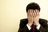 Upset man embarassed, possibly by what he said - Peter Barron Stark Companies